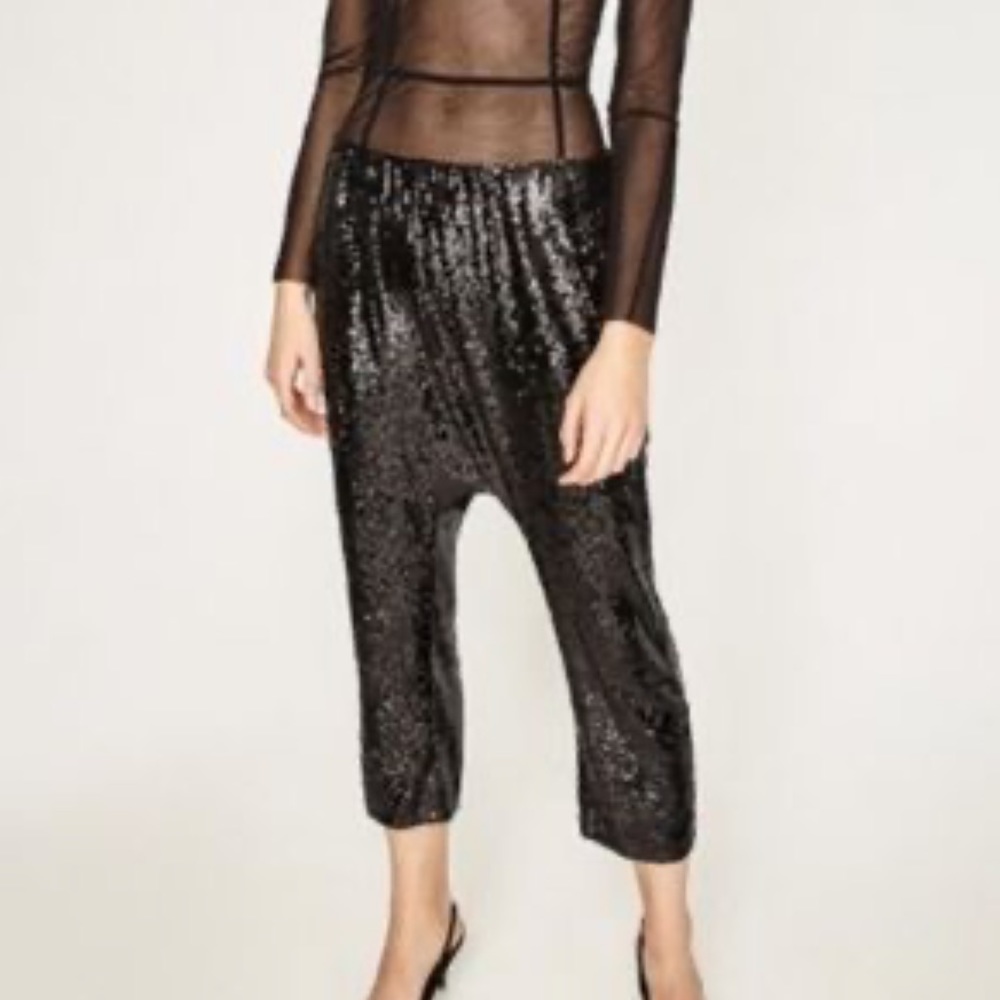 Zara Sequin Harem Pant